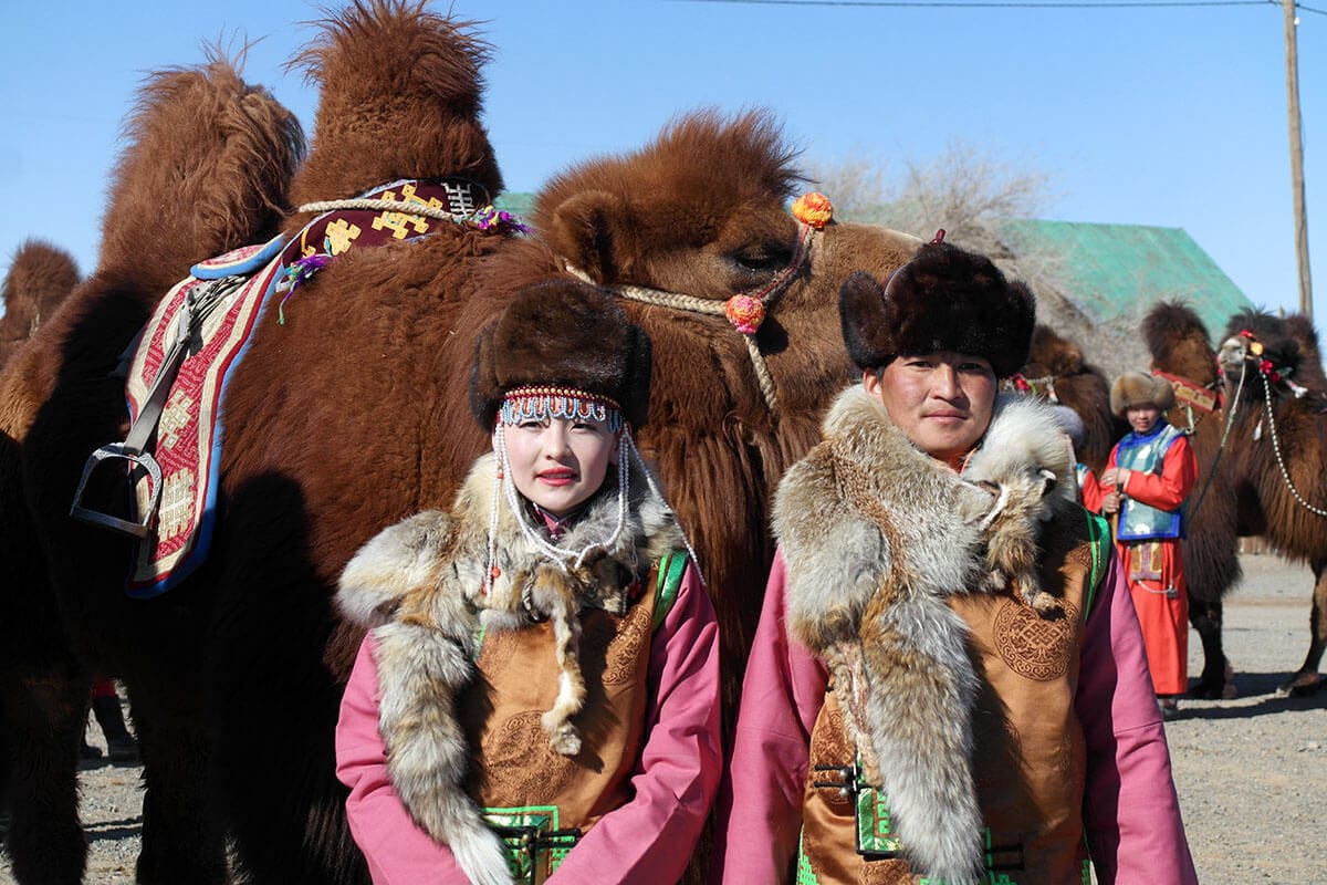 Camel festival couple