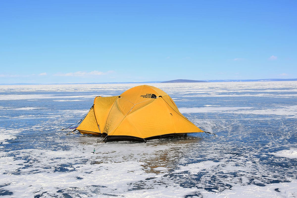Camping on ice