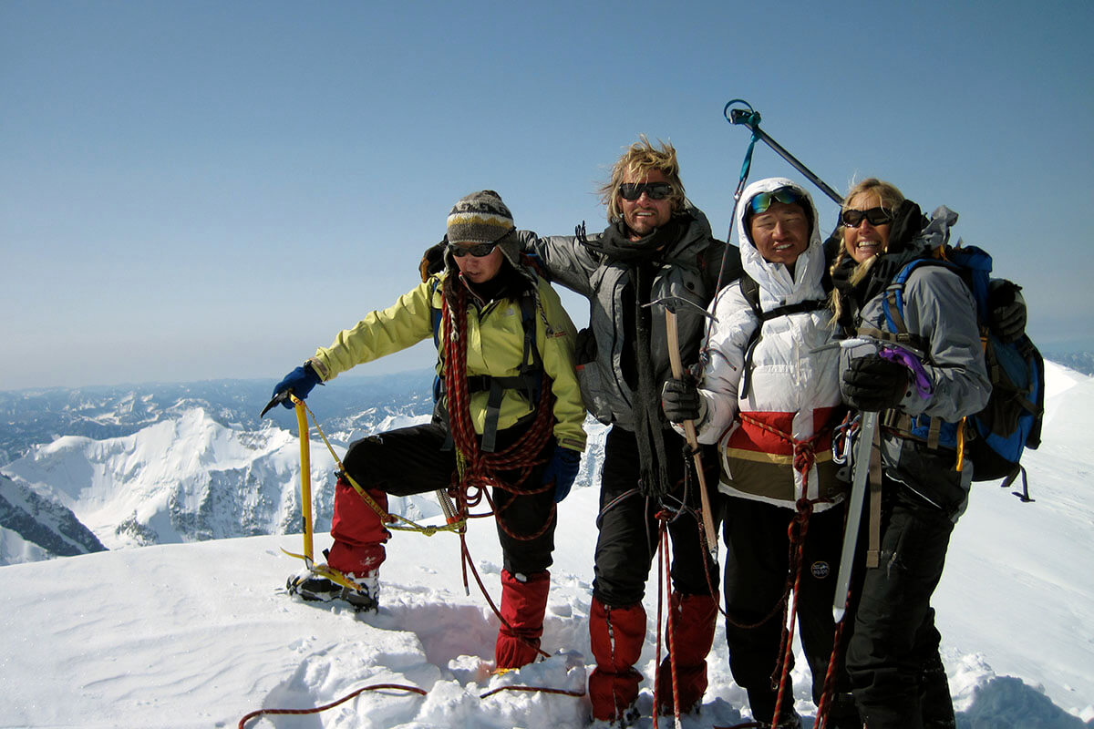 Trekkers in Malchin Peak
