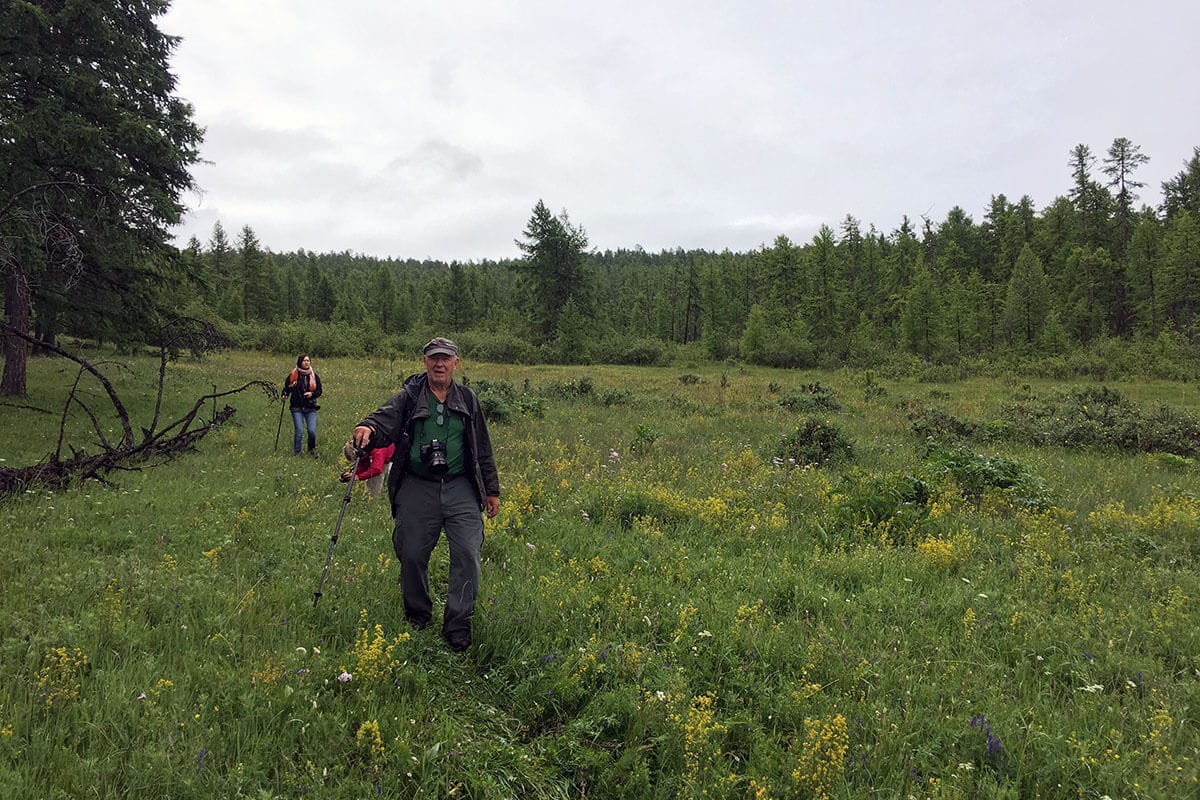 Trekking in Mongolian wilderness